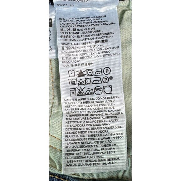 Levis 505 Regular Fit Jeans Mens 36x32 Stretch Dark Wash - Picture 10 of 13